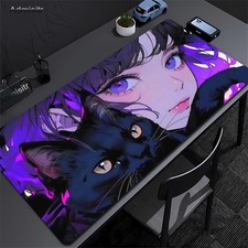 Anime Girl Purple XXL Gaming Mouse Pad 90x30cm Kawaii Desk Mat Non-slip Laptop