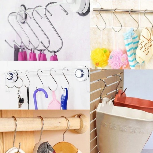 10x stainless steel hooks - steel,