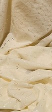 Cream Broderie Anglaise Fabric