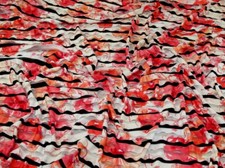 Minerva RaRa Ruffle Textured Stretch Knit Fabric Pink - per metre