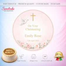Baby Girl Christening Edible