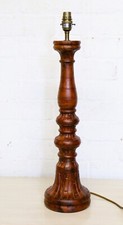 Table Lamp Tall Vintage Wooden Handmade Lamp Antique Style VGC Working Freepost 