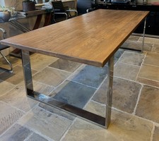 Large Solid Oak Dining Table