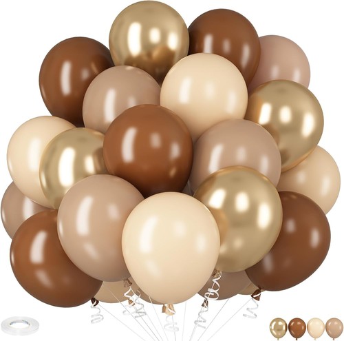 Brown gold balloons - gold, balloons,