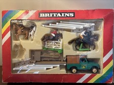 Rare Vintage Rainbow Box Britains Farm Gift Set 7177 Riding Boxed Set Land Rover