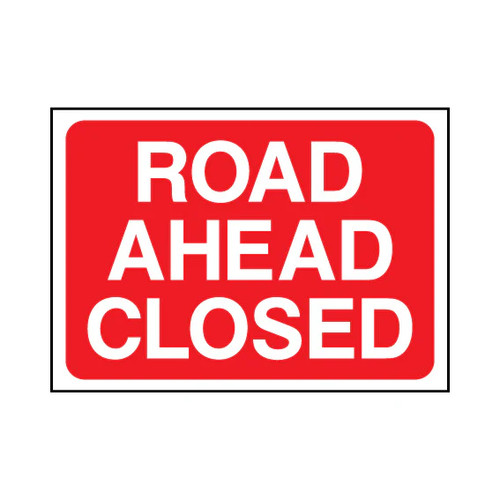 Road ahead closed temporary - road,