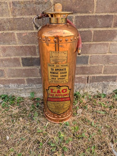 Antique brass the fire - "the, l&g