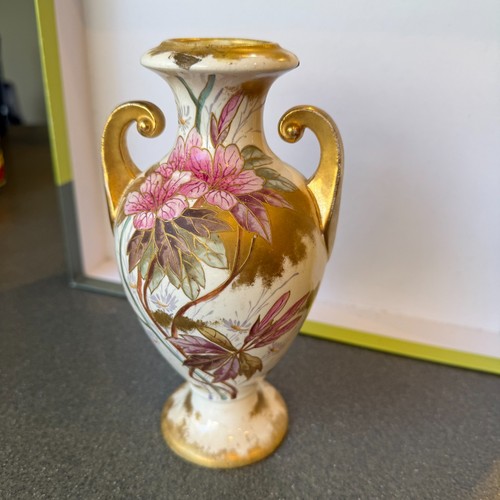 Vase handled 1869 signed - handled,