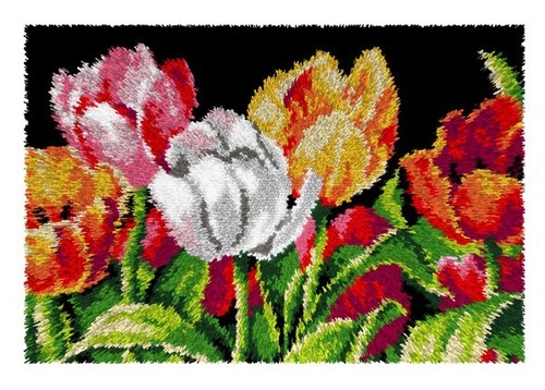 Tulips latch hook kit - latch,