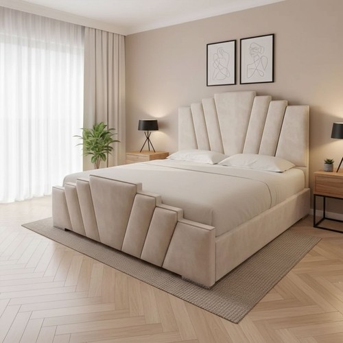 Double sunrise crown bed - bed, frame
