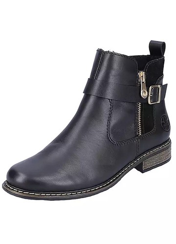 Rieker black zip detail ankle - zip,