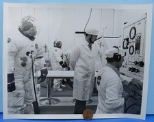 NASA press PHOTO Apollo 15 Command Module Pilot WORDEN Spacesuit Pressure Checks