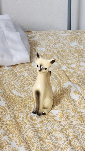 Siamese cat ceramic figure - siamese,