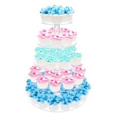 Clear Acrylic Large Cupcake Stand Display Party 5 Tiers Cup Cake Holder 35cm UK