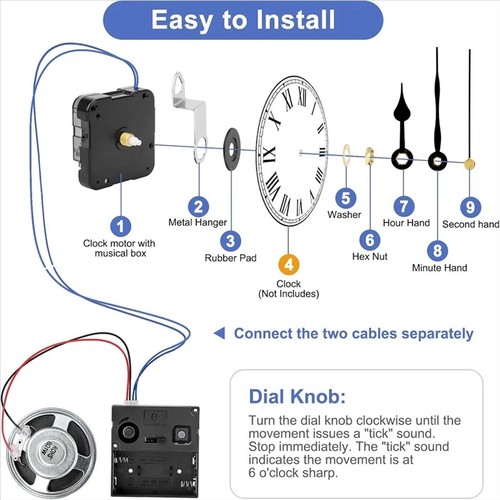 Chiming clock movement - chiming,