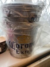 Corona Extra Metal Ice Bucket Gold Crown With Handle