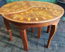 Moroccan side tables set with marquetry inlay