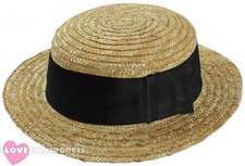 DELUXE STRAW BOATER HAT 1920'S