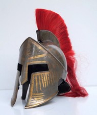 300 Wearable Spartan Helmet Red Pl Medieval Leonidas Greek Knight Costume Gift