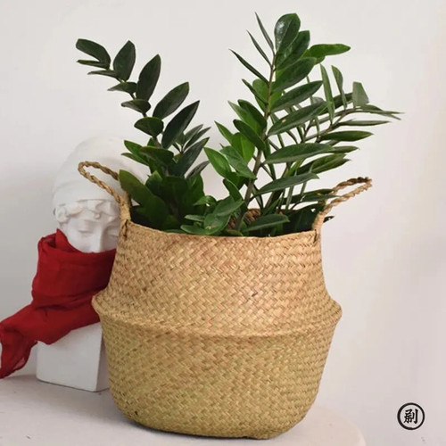 Wicker rattan storage basket - wicker,