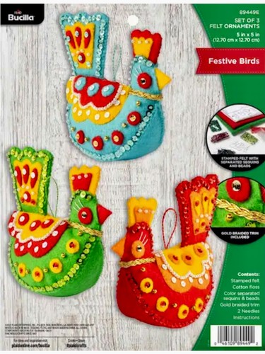 New bucilla festive birds - new,