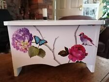 Wooden Stool Vintage Bird Design Seat Step Dining Kitchen Living Room Bathroom