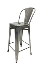 Silver Tolix Bar Stools, Tolix Counter Stools, Metal Counter Stools, Tolix Stool