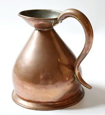 ANTIQUE COPPER 3 PINT MEASURING JUG PITCHER c1840