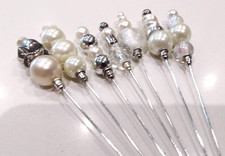 Vintage Bead Hat Pins Pearl &