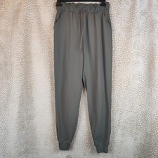 Lululemon High Rise Womens Joggers Sage Grey Pockets Drawstring Size UK 10