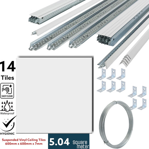 5m2 suspended ceiling tiles - suspended,