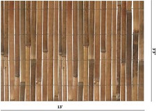 Bamboo Slat Screening Natural Garden Fencing Privacy Screen 4M Roll
