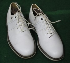 Footjoy Dryjoys Premiere Series Golf Shoes 9m White Plain Toe Leather Oxfords