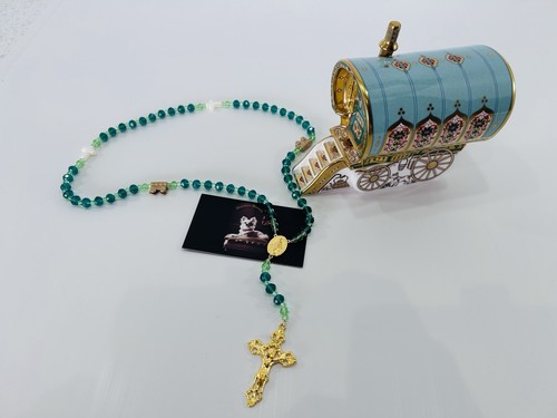 Handmade green crystal glass - green,