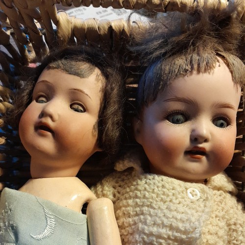 Antique german bisque dolls - bisque,
