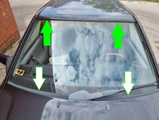 Rubber base windshield suitable for Mercedes 190E 190D W201 0019870460