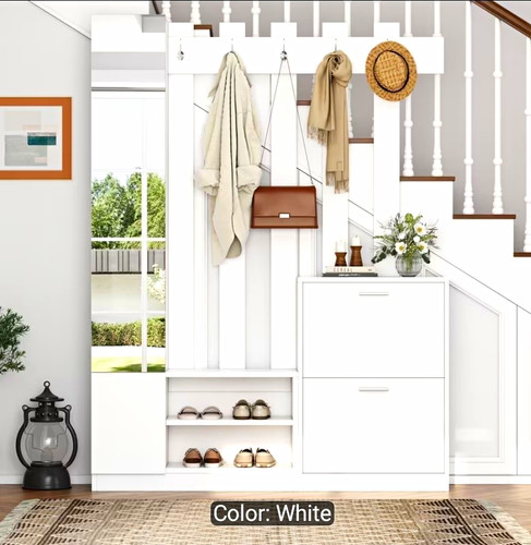 White freestanding shoe - white,