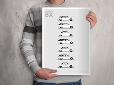 POSTER - CITROEN BX  B+W  - (A4 A3 A2 Sizes) Car Art