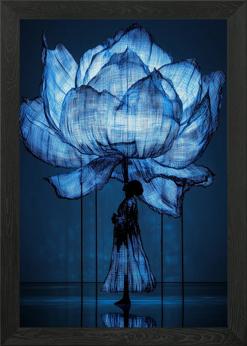 Blue flower installation art - installation,