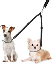 Sarini double leash for 2 dogs, tangle-free, 360° rotatable, reflective
