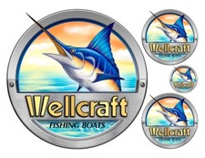 Round Wellcraft Boat Stickers
