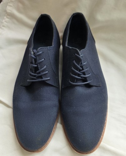 Men navy blue canvass derby - navy,