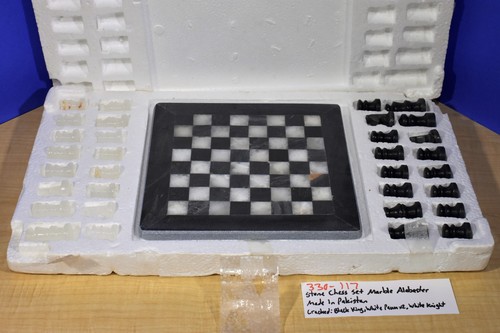 Marble and onyx chess set - marble,