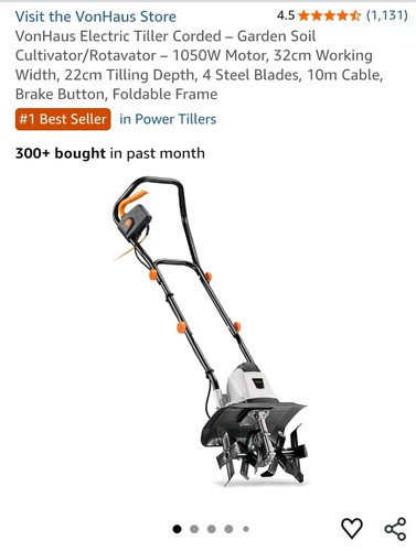 Vonhaus electric tiller - vonhaus,