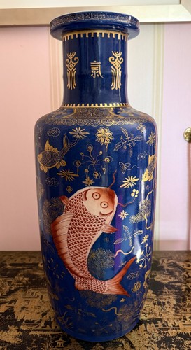 Tall vintage chinese blue - a,