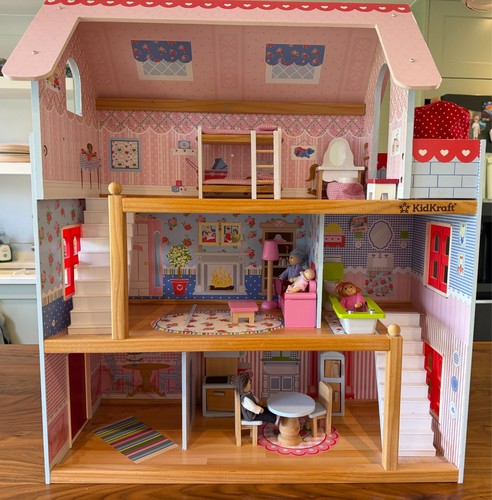 Wooden dollhouse levels and - dollhouse,,