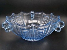 Blue Glass Art Deco Stolzle