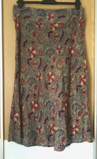 ANOKHI GREEN MIDI SKIRT FLORAL