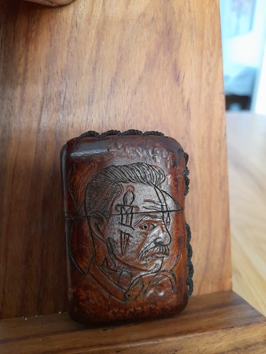 Zippo custom hand made - , leather