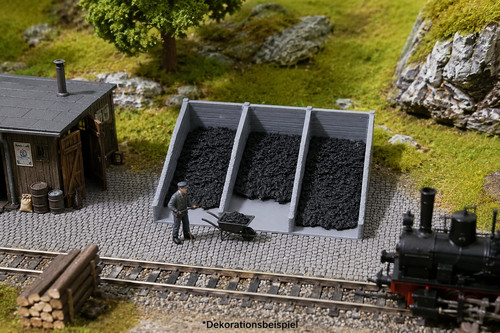 Track piece set coal - 3-piece,